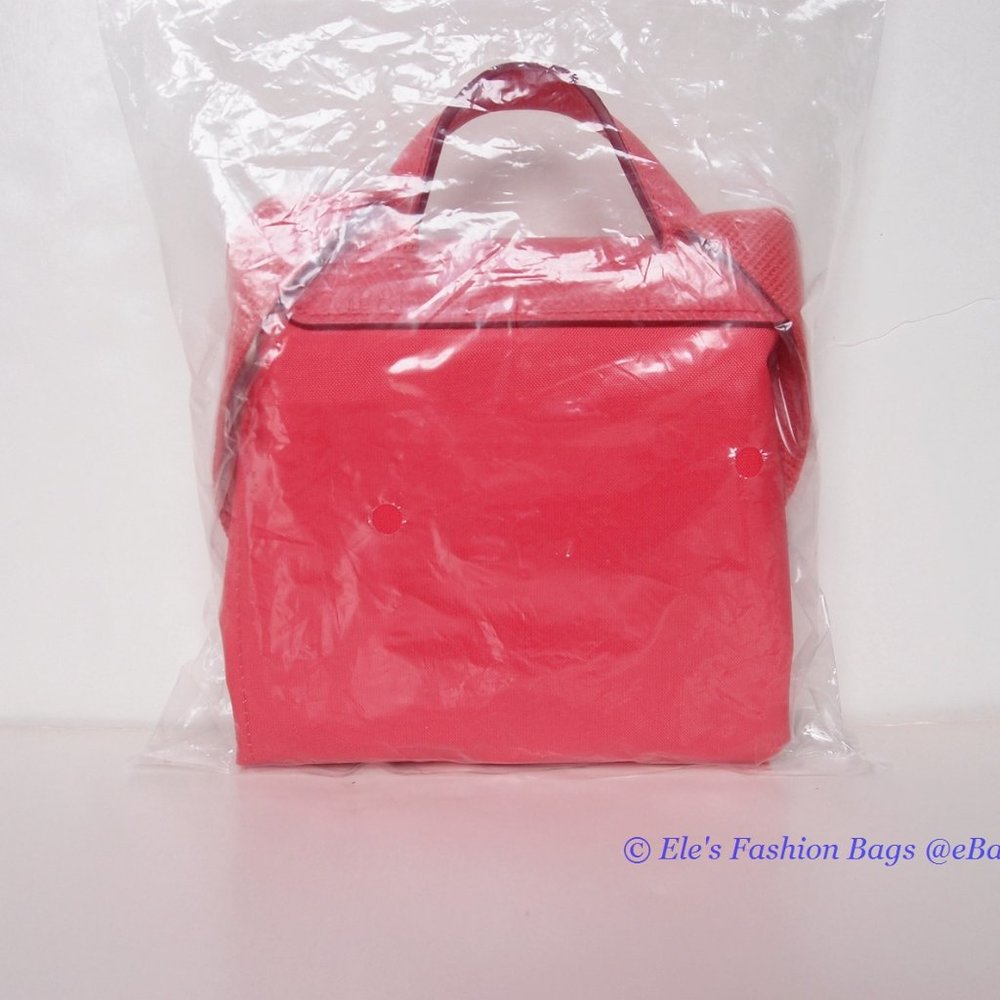 NWT LONGCHAMP Le Pliage Club Nylon Travel Backpack Pomegranate Pink AUTHENTIC - Picture 6 of 13